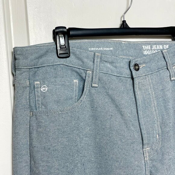 AG Adriano Goldschmied Light Blue Men's Straight Jeans - Picture 7 of 14